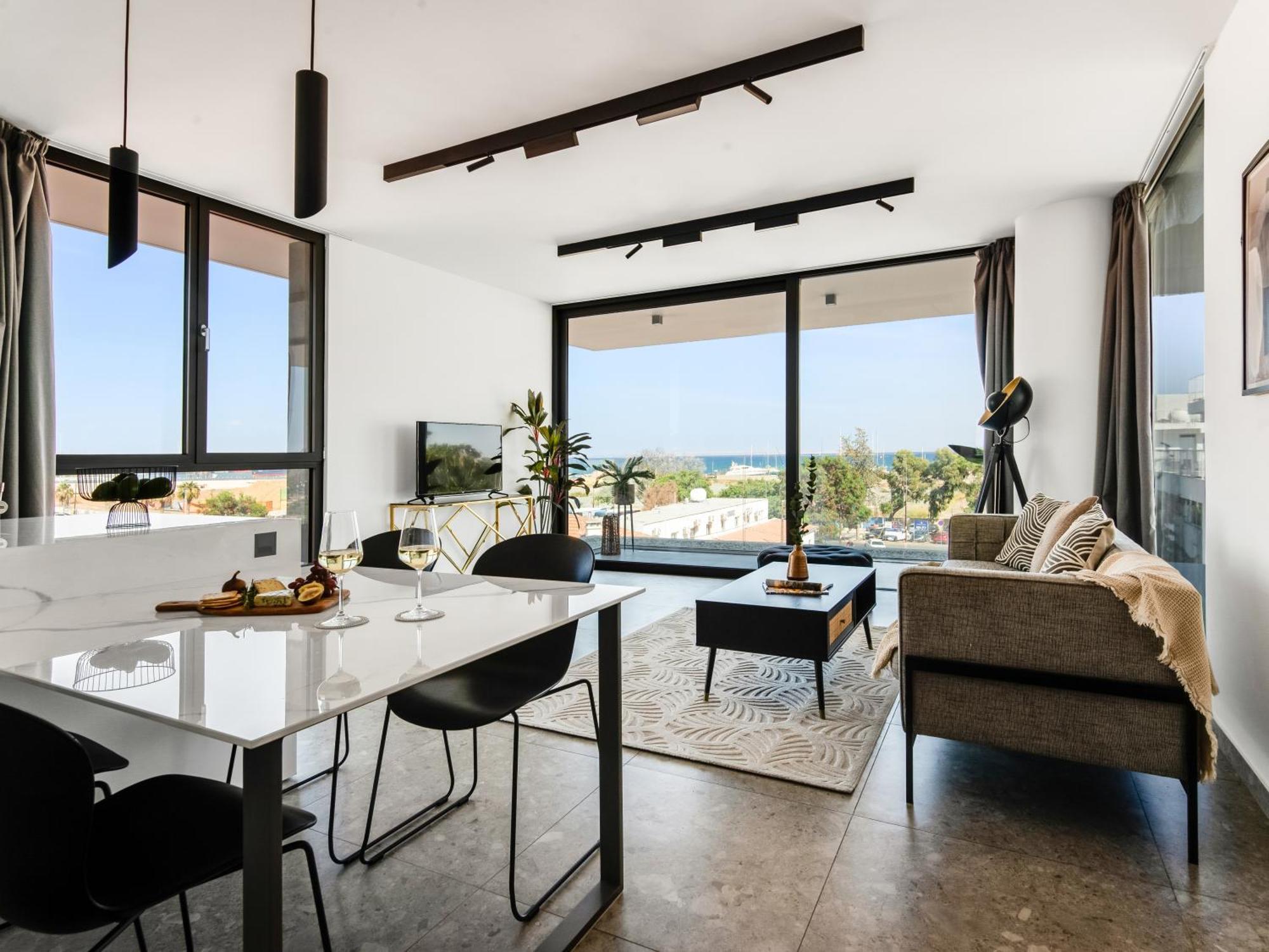 Sanders Gaia - Bright Two-Bedroom Apartment With Sea View Larnaca Exteriör bild
